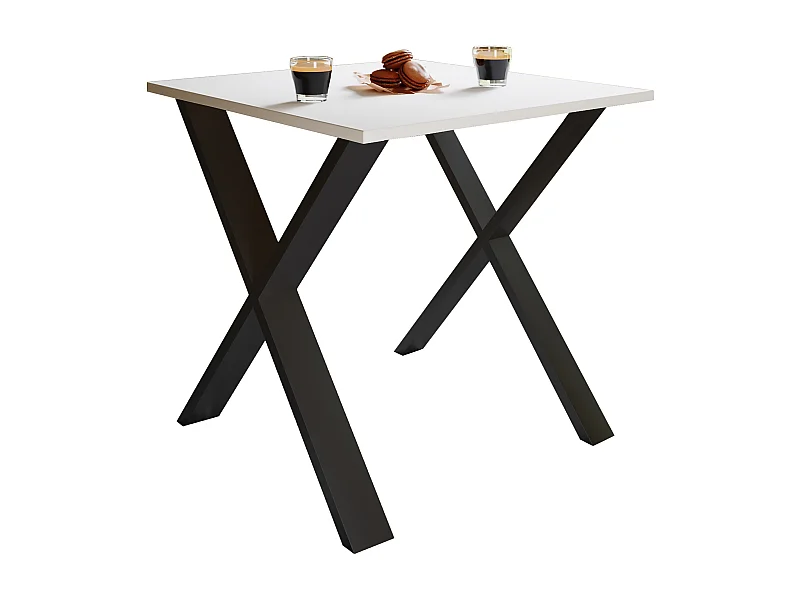 Dining table Xona Black / White H. 76 x W. 80 x D. 50 cm