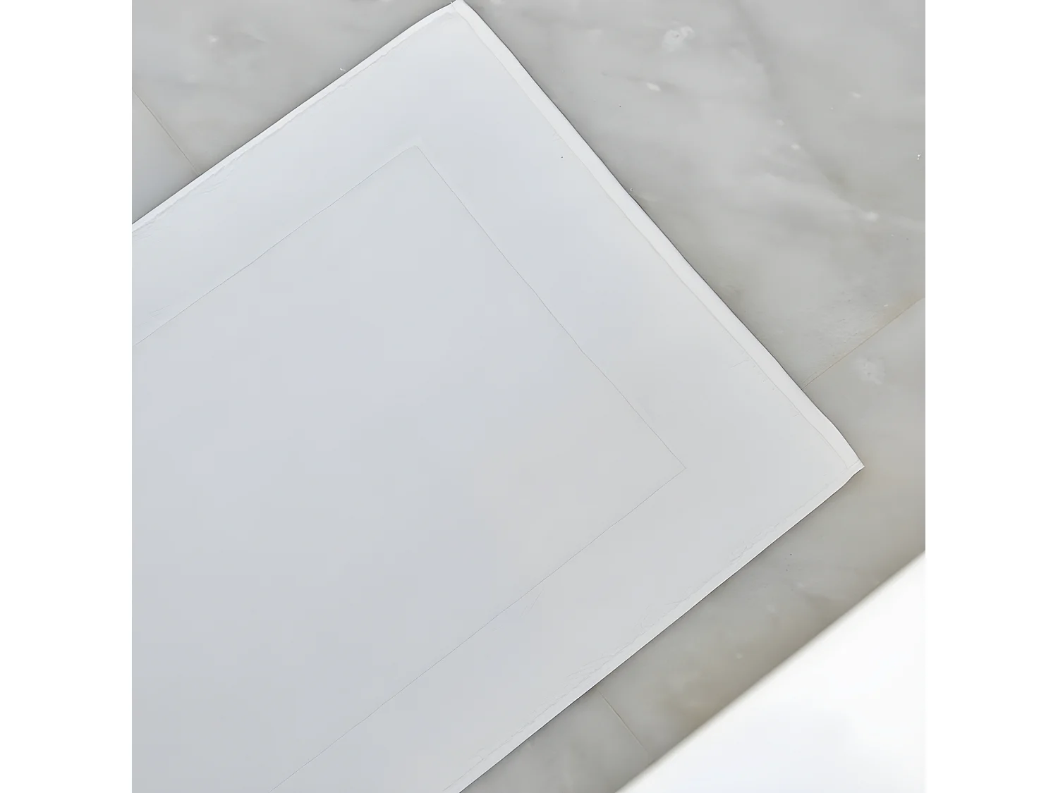 Alfombra de baño de rizo, calidad 755 gramos, M/Luxury 50x80cm Blanco