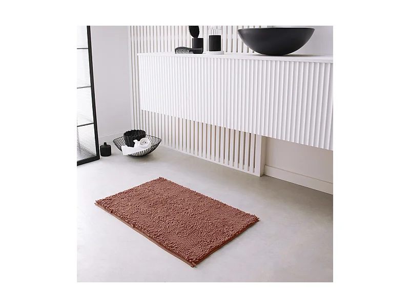 100% polyester badmat design rollers, 1700 gram m2 Terracotta