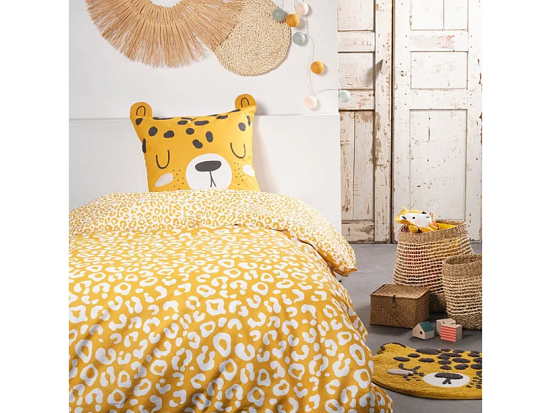 Tapis pour enfants design animal, tissu touffeté en coton. M/Tigre 50x60cm