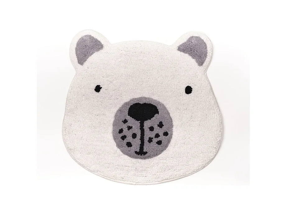 Tapis pour enfants design animal, tissu touffeté en coton. M/Ours 50x60cm