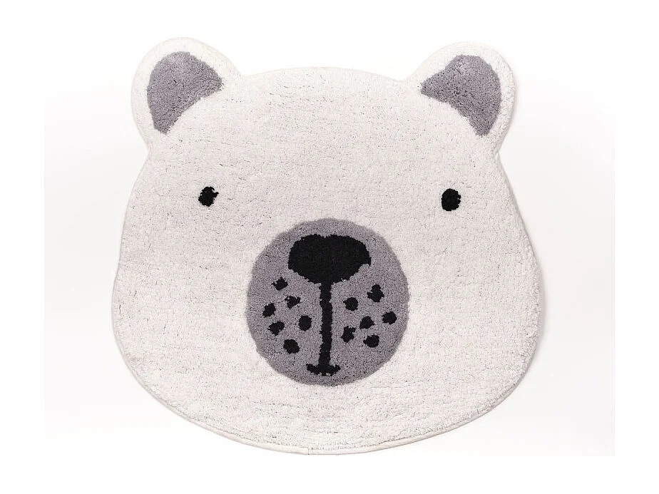 Tapis pour enfants design animal, tissu touffeté en coton. M/Ours 50x60cm