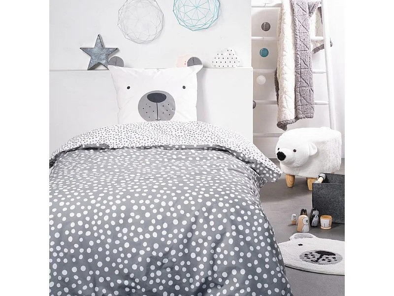 Tapis pour enfants design animal, tissu touffeté en coton. M/Ours 50x60cm
