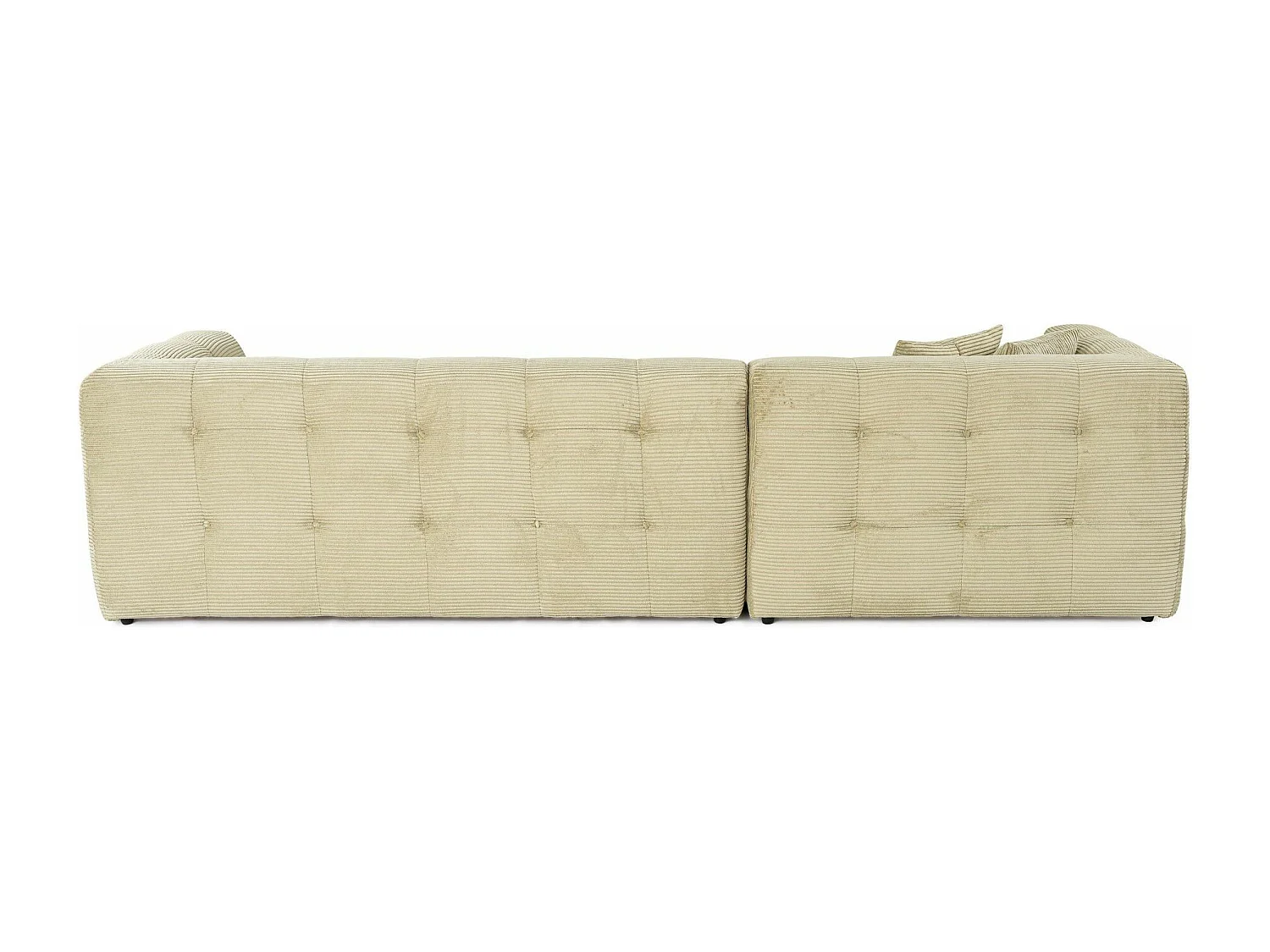 Canapé d'angle à gauche Simur Velours côtelé Vert clair