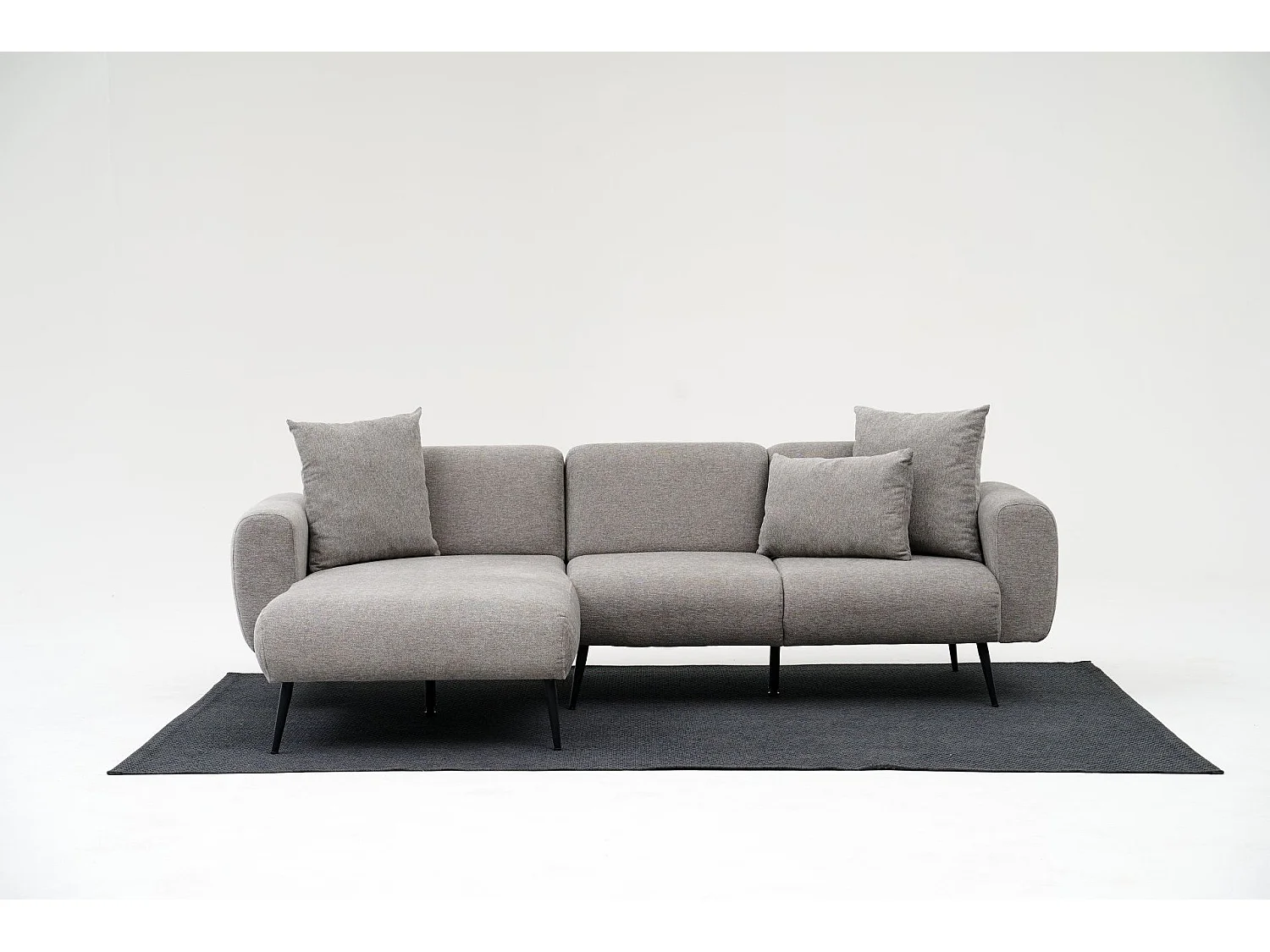 Canapé d'angle à gauche Imos Tissu Gris clair