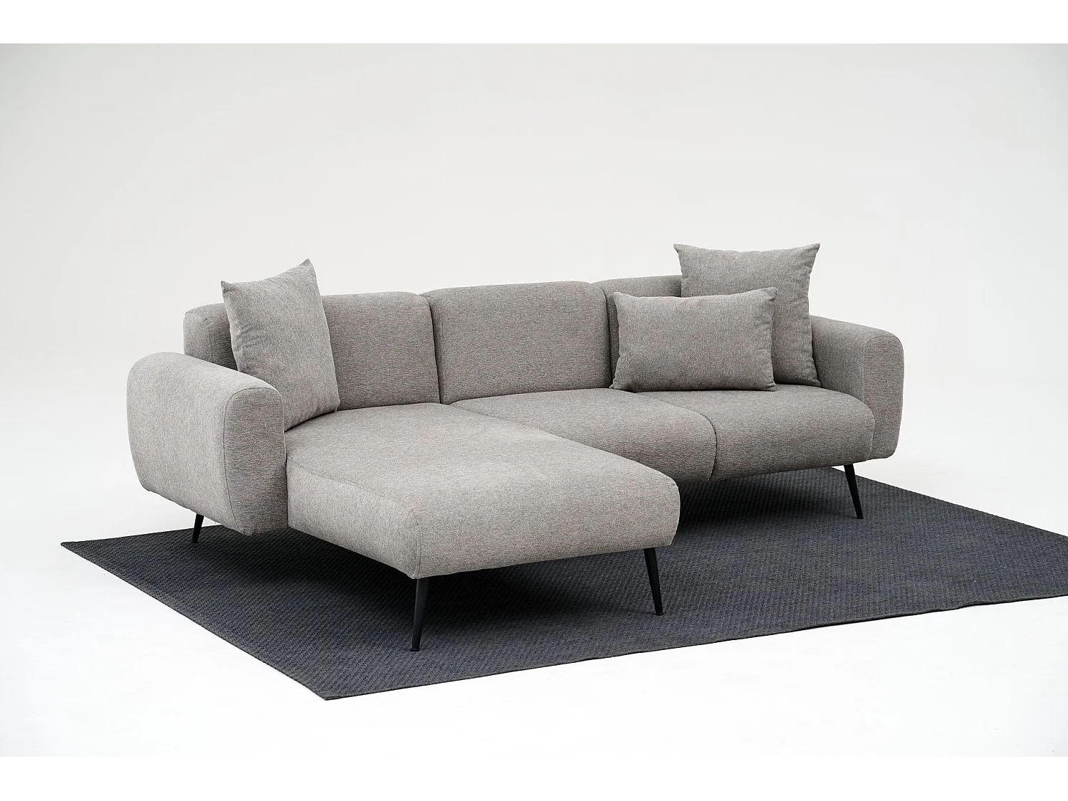 Canapé d'angle à gauche Imos Tissu Gris clair