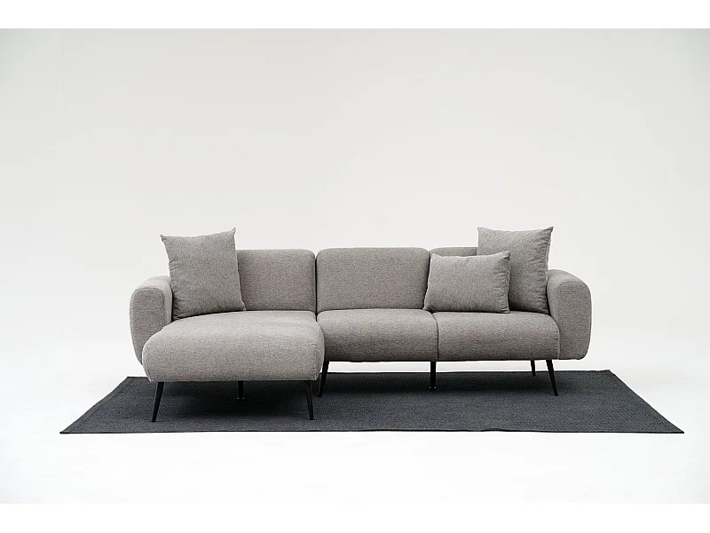 Canapé d'angle à gauche Imos Tissu Gris clair