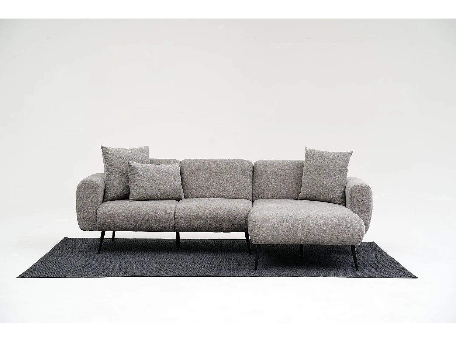 Sofá rinconero Altadena 583, Gris, 252x158x77cm