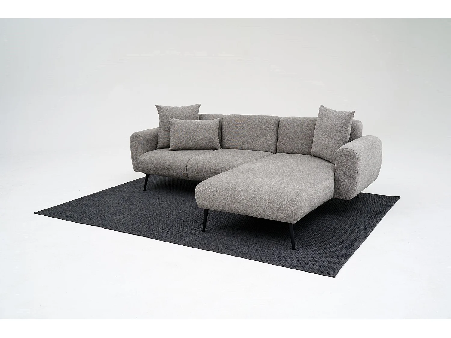 Canapé d'angle à droite Imos Tissu Gris clair