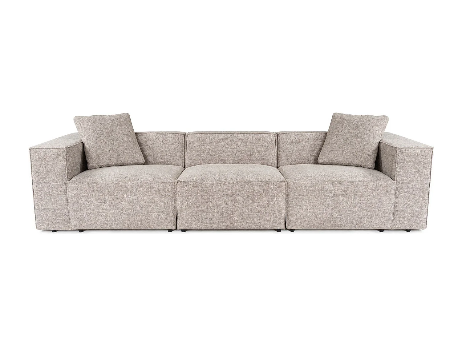 Canapé 3 places avec 2 coussins Siges Lin Moka