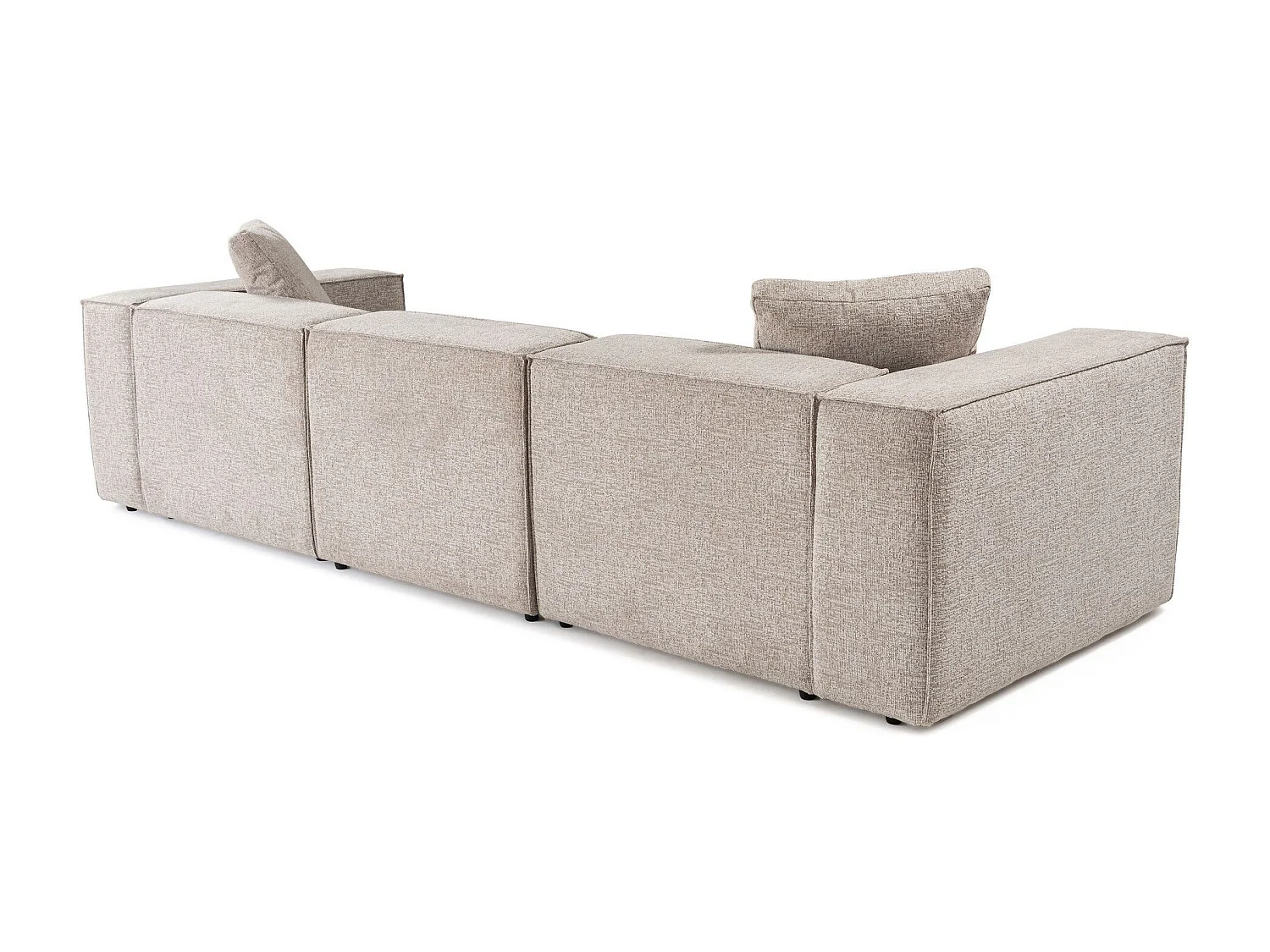 Canapé 3 places avec 2 coussins Siges Lin Moka