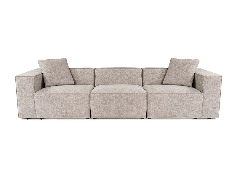 Canapé 3 places avec 2 coussins Siges Lin Moka