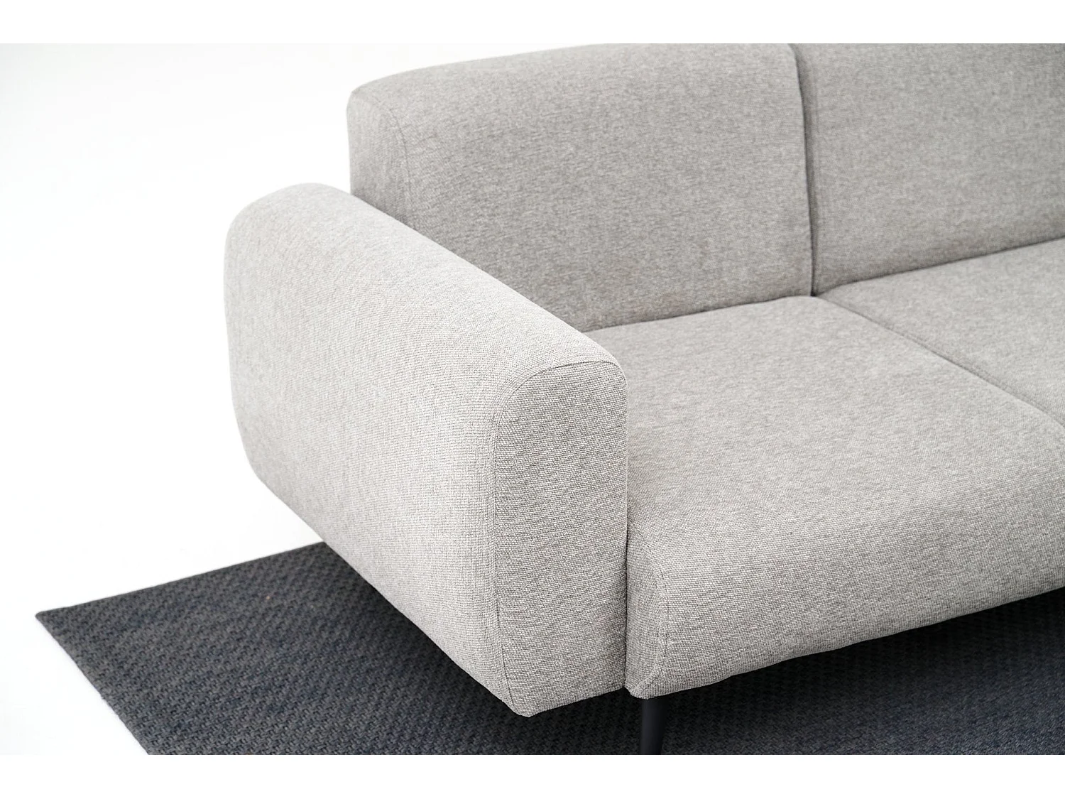 Sofá Altadena 582, Gris, 235x82x77cm, Tapiz, Patas: Metal