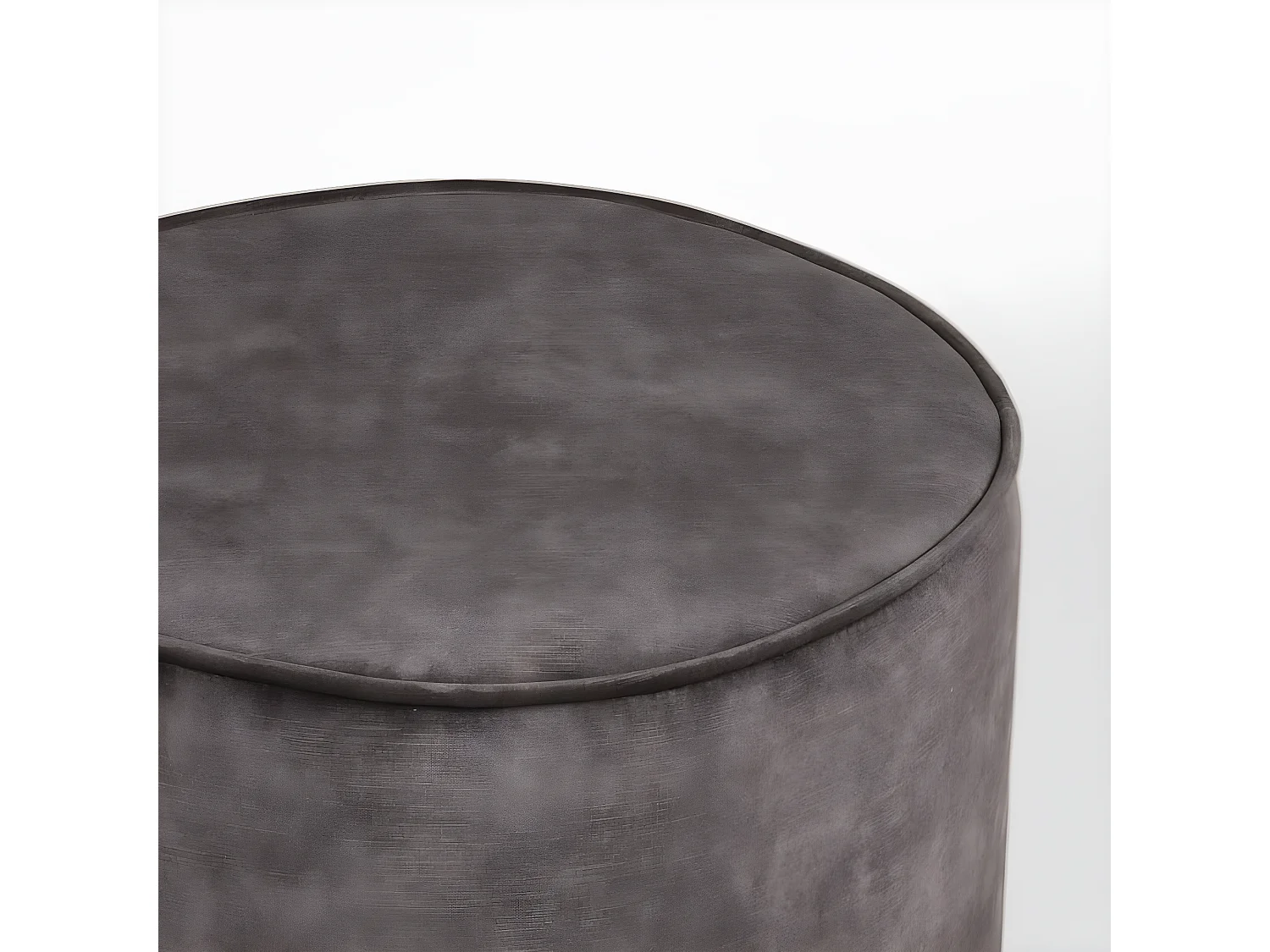 Pouf Tibo 55x55x40 cm Anthracite Velours