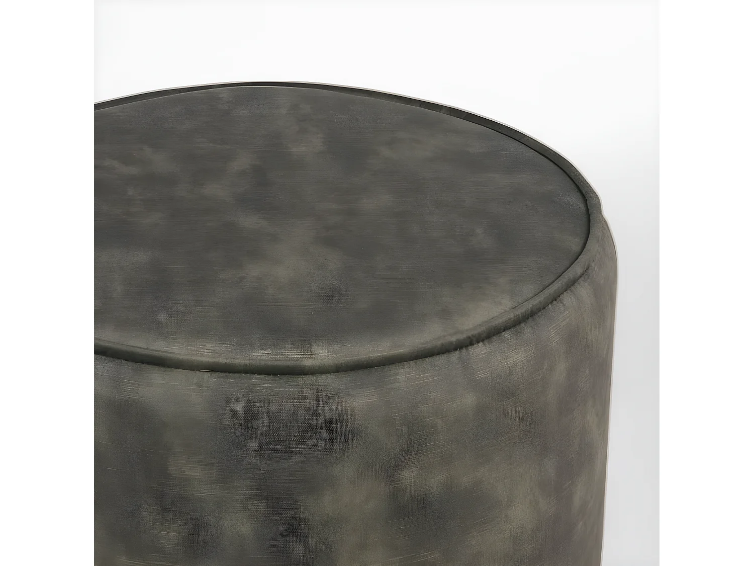 Pouf Tibo 55x55x40 cm Vert chasseur Velours
