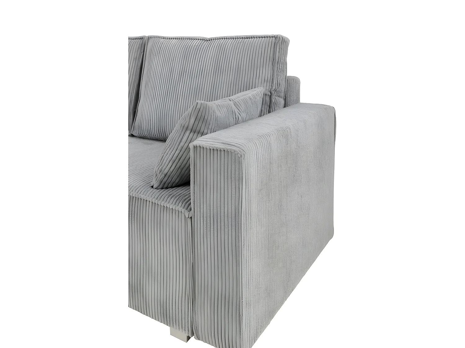 Canapé convertible en U  ANAFI en velours côtelé noir