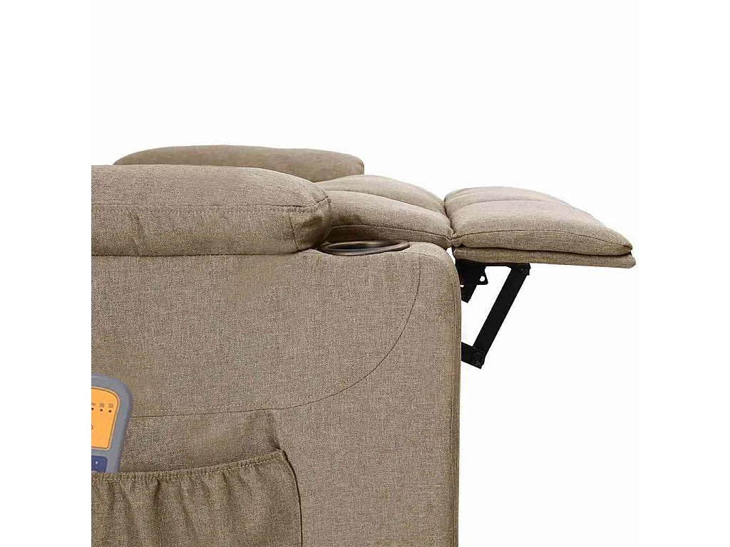 Fauteuil électrique de massage Taupe Tissu