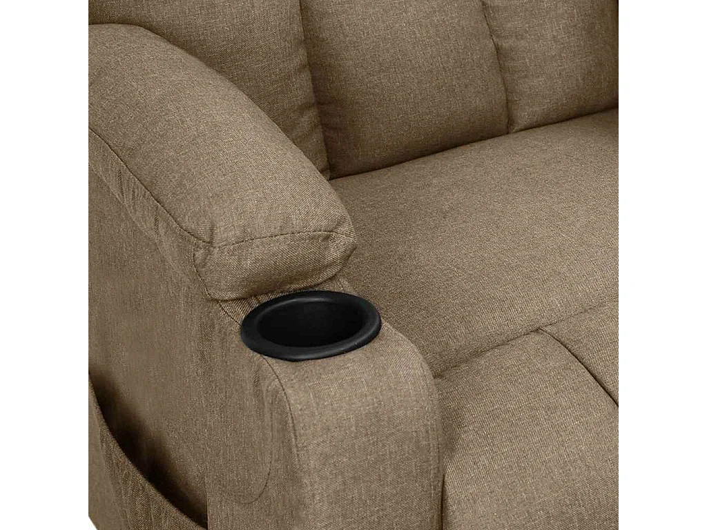 Fauteuil électrique de massage Taupe Tissu