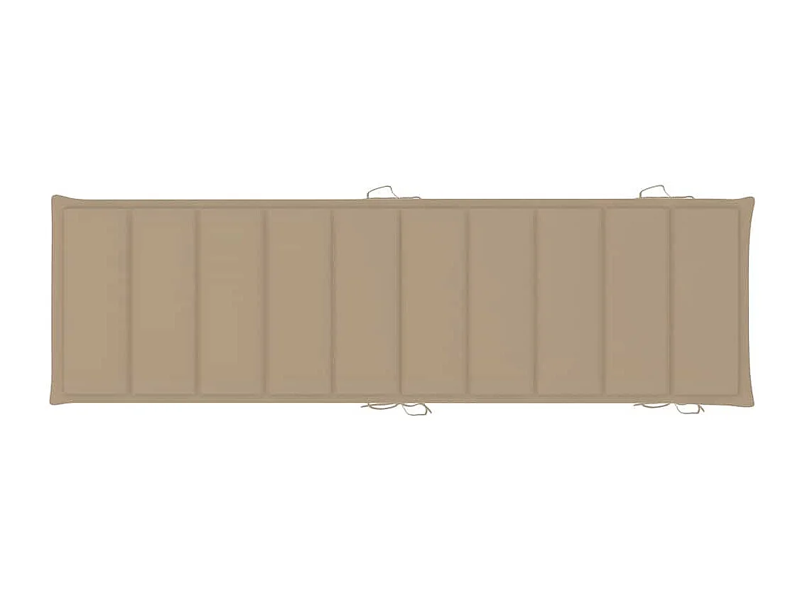 Chaises longues lot de 2 avec coussins Bois d'acacia solide