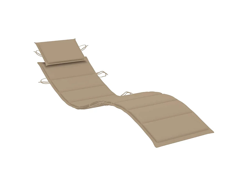 Chaises longues lot de 2 avec coussins Bois d'acacia solide