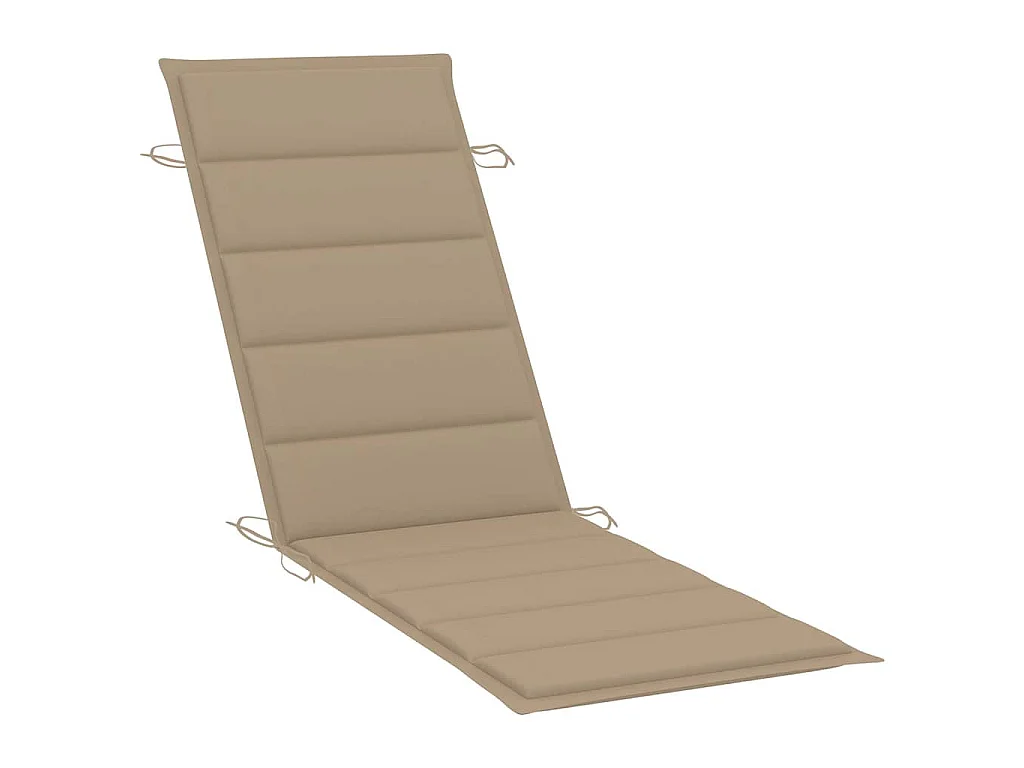 Chaises longues lot de 2 avec coussins Bois d'acacia solide