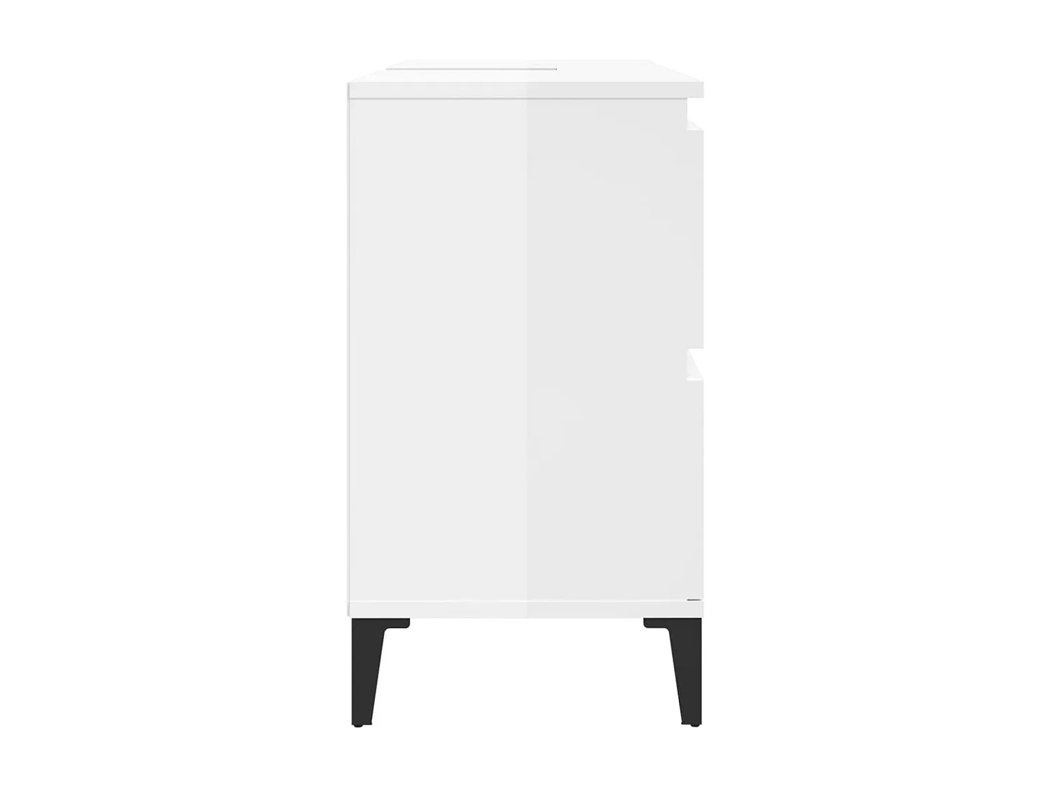 Meuble d'évier blanc brillant 80x33x60 cm bois d'ingénierie