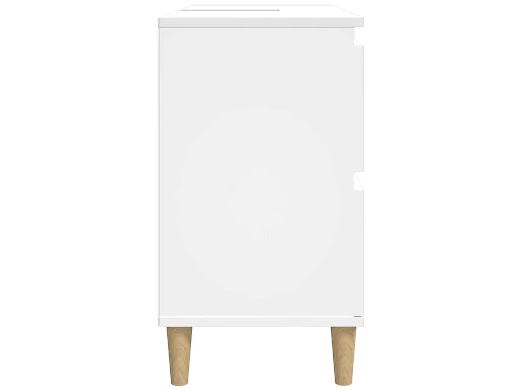 Waschbeckenunterschrank Weiß 80x33x60 cm Holzwerkstoff
