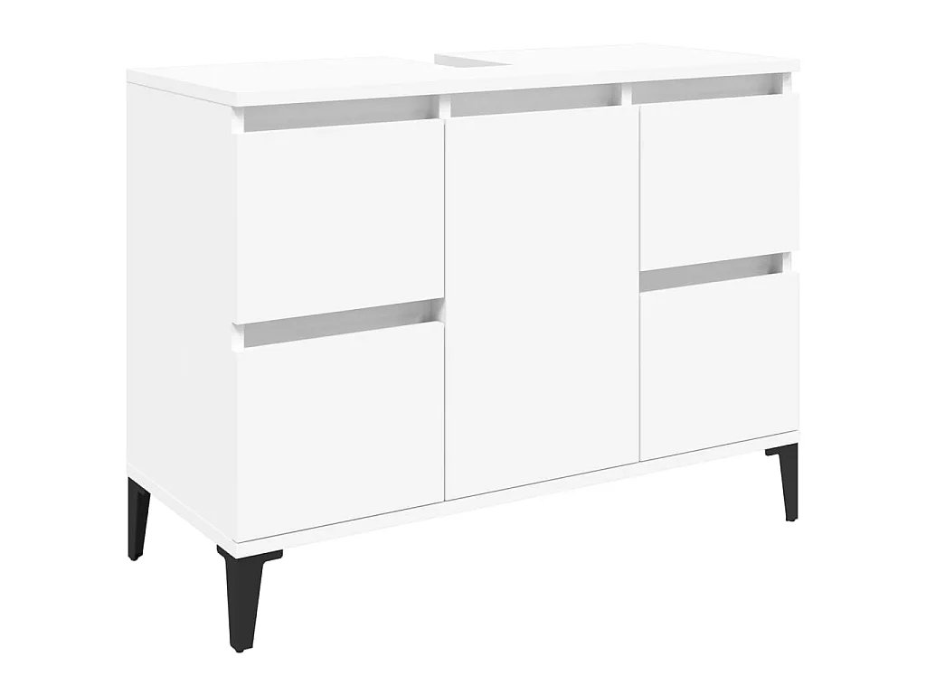 Meuble d'évier blanc 80x33x60 cm bois d'ingénierie