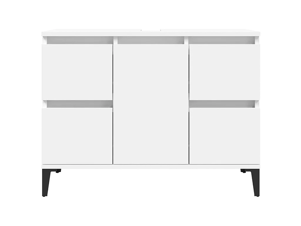 Meuble d'évier blanc 80x33x60 cm bois d'ingénierie