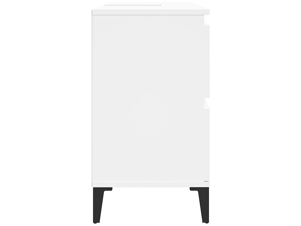 Meuble d'évier blanc 80x33x60 cm bois d'ingénierie