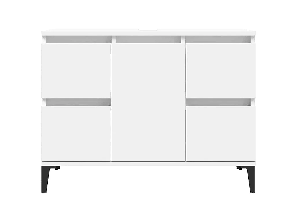 Waschbeckenunterschrank Weiß 80x33x60 cm Holzwerkstoff