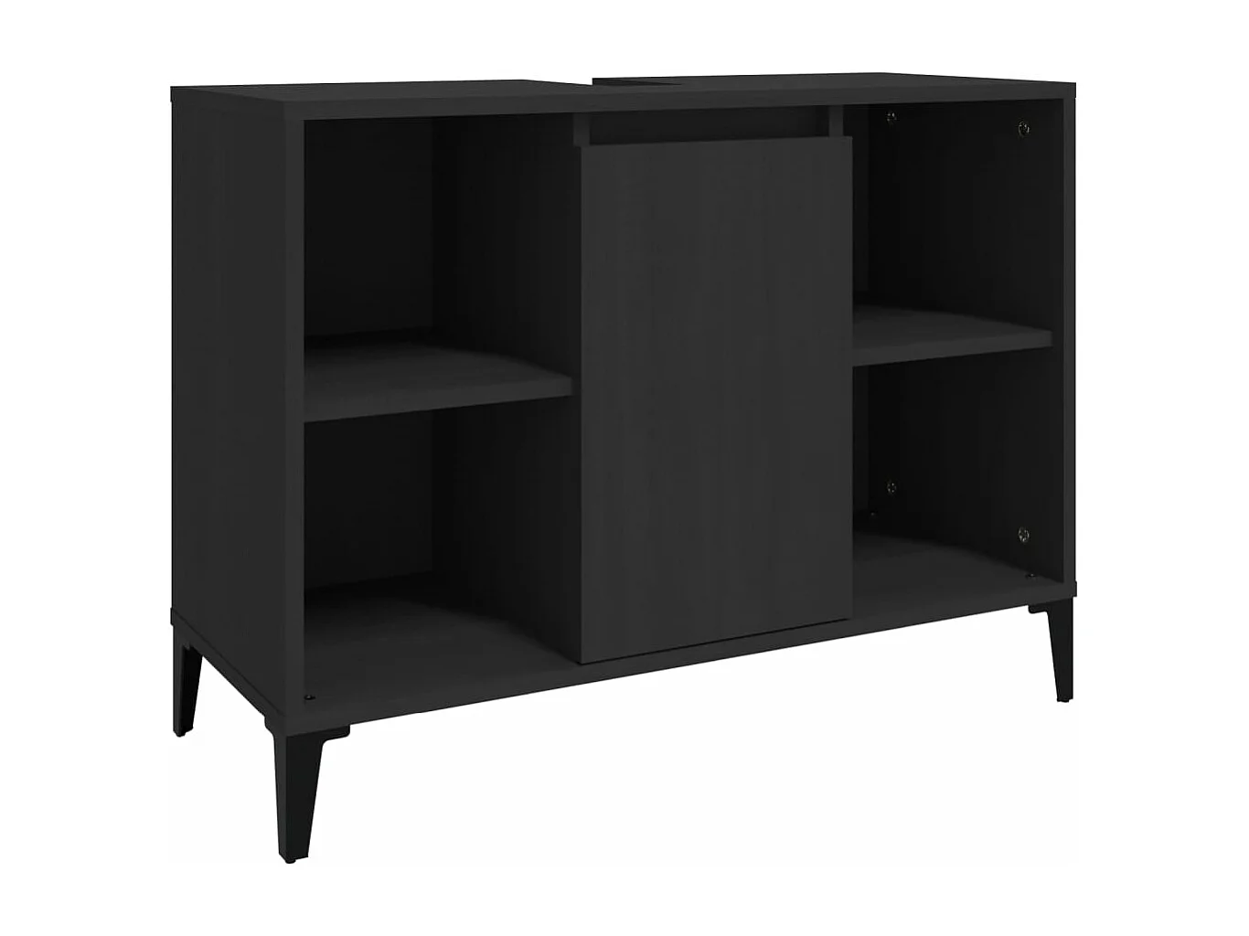 Móvel p/ lavatório 80x33x60 cm derivados de madeira preto