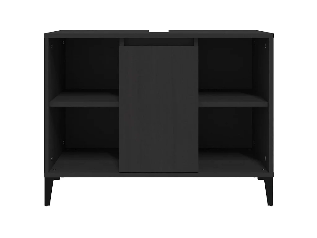 Móvel p/ lavatório 80x33x60 cm derivados de madeira preto