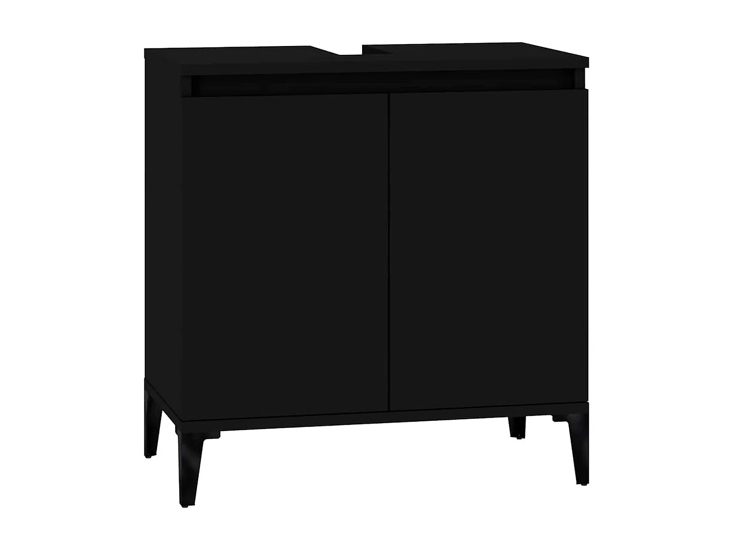 Móvel para lavatório 58x33x60 cm derivados de madeira preto