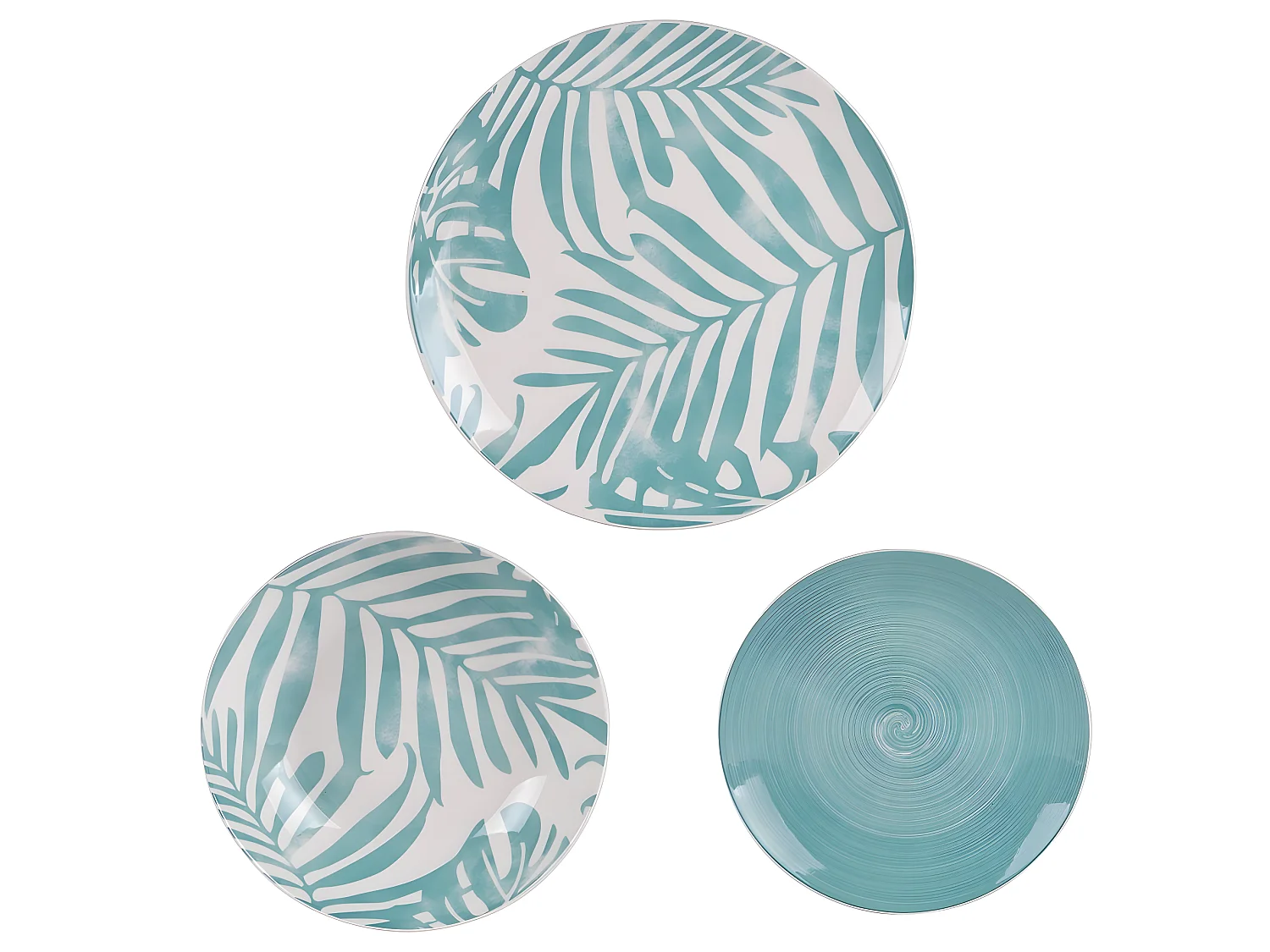 Service 18 pièces Tropical bleu