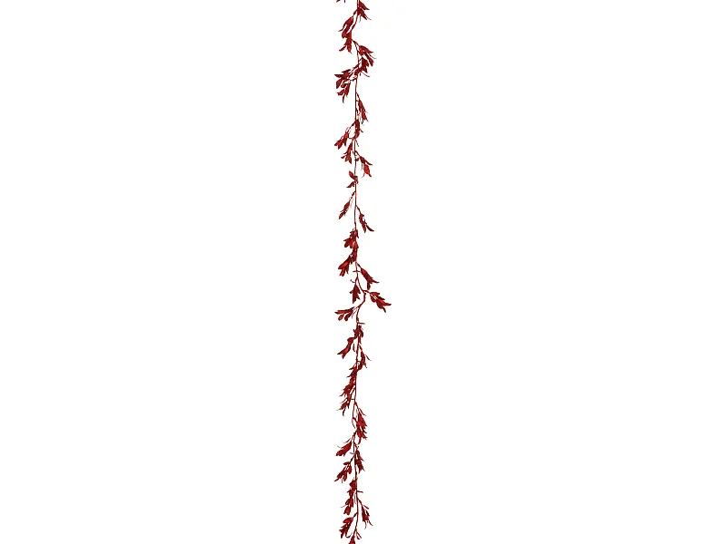 Guirlande de Noël Feuilles Rouge L 180 cm