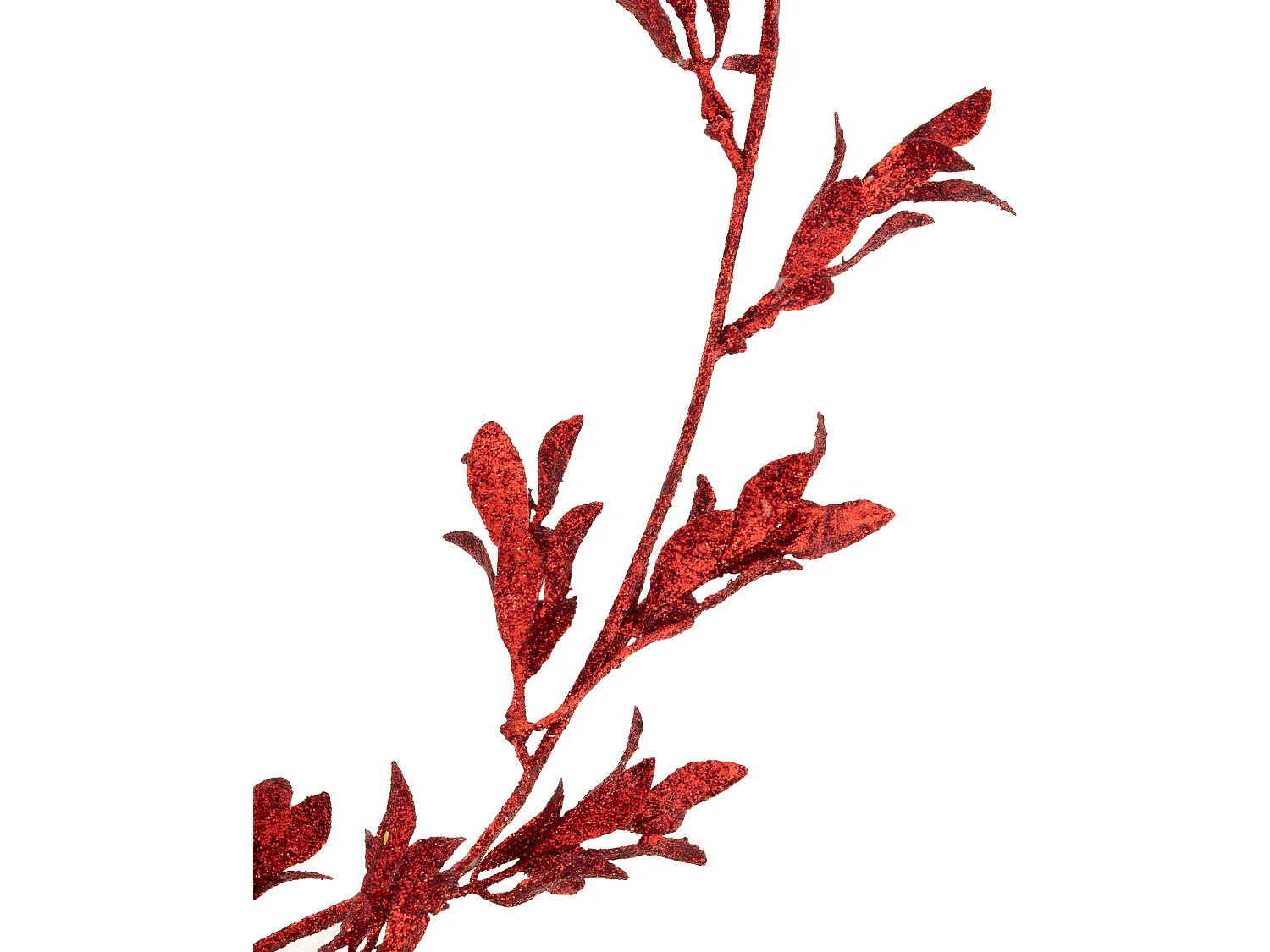 Guirlande de Noël Feuilles Rouge L 180 cm