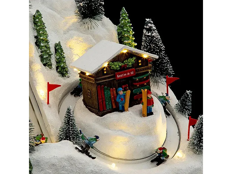 Village de Noël lumineux et animé Boutique Location de Ski