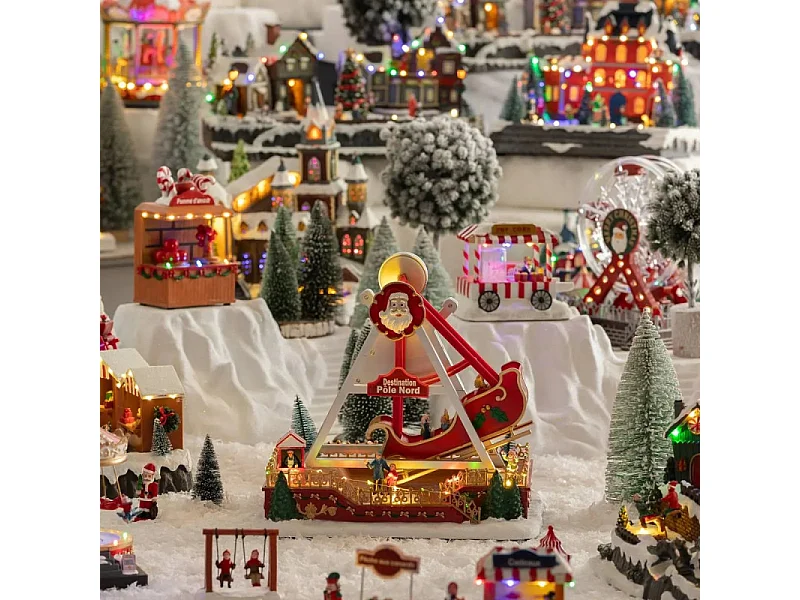 Village de Noël lumineux, animé et musical en Bateau destination Pôle Nord