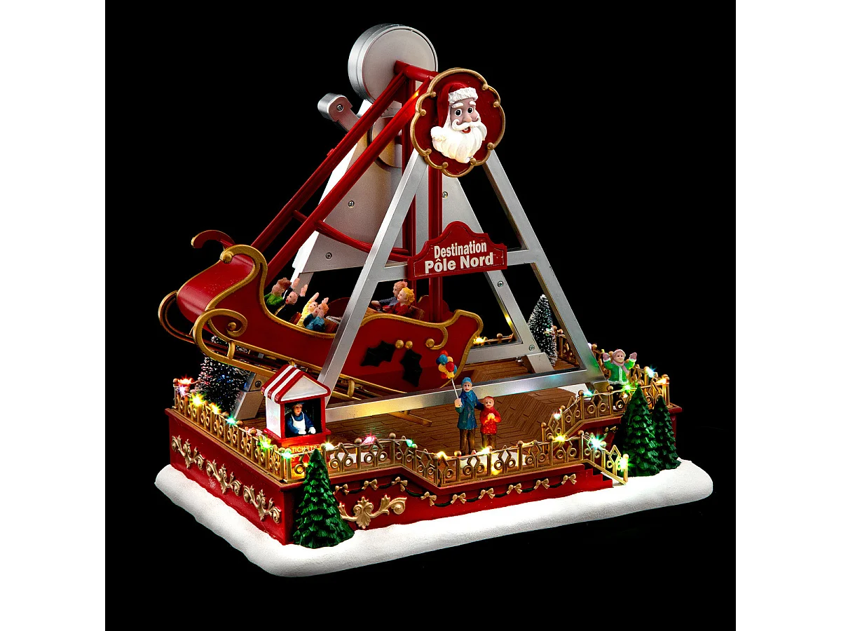 Village de Noël lumineux, animé et musical en Bateau destination Pôle Nord