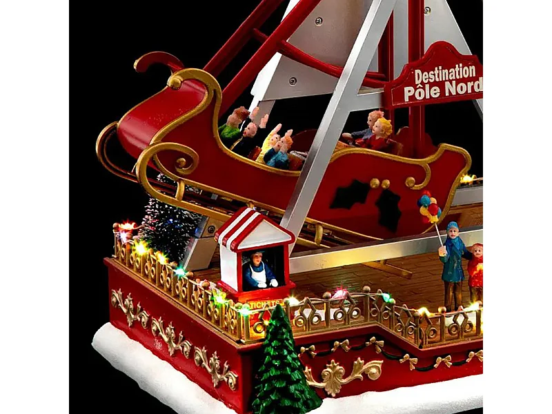 Village de Noël lumineux, animé et musical en Bateau destination Pôle Nord