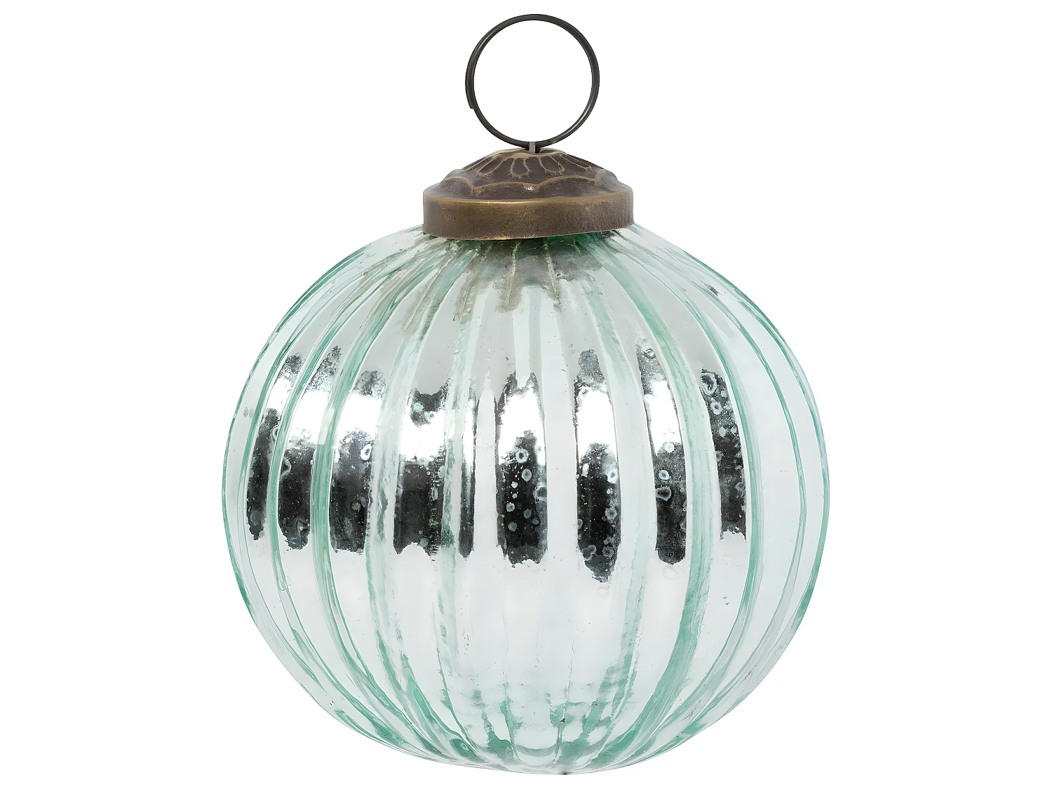 Déco Sapin de Noël Lot de 3 Boules en Verre coloris Vert D 8 cm