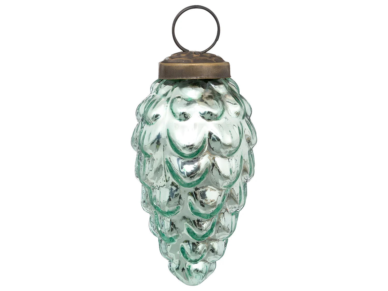 Déco Sapin de Noël Lot de 3 Boules en Verre coloris Vert D 8 cm