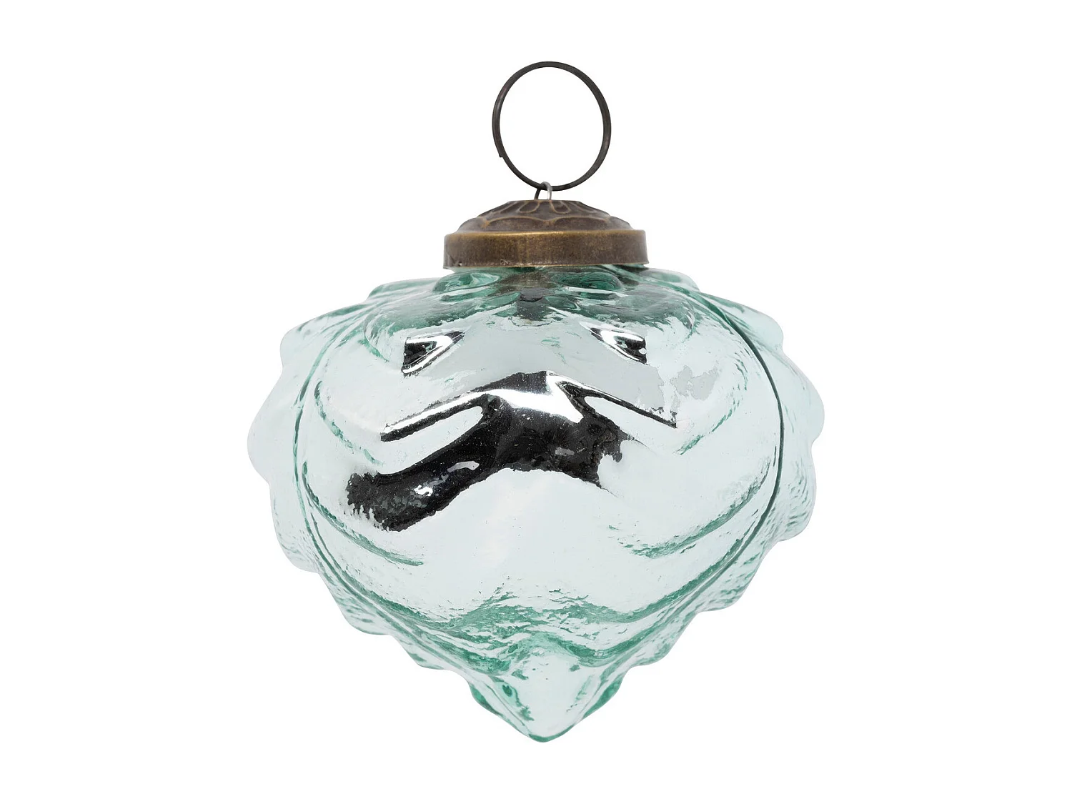 Déco Sapin de Noël Lot de 3 Boules en Verre coloris Vert D 8 cm