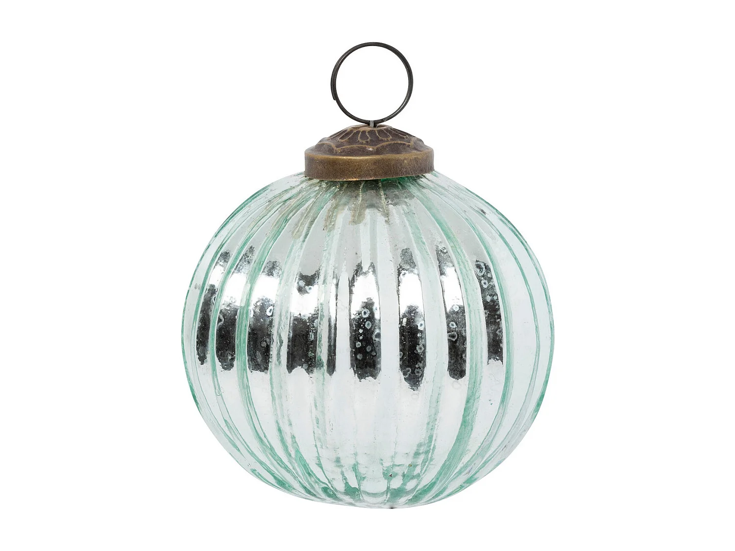 Déco Sapin de Noël Lot de 3 Boules en Verre coloris Vert D 8 cm