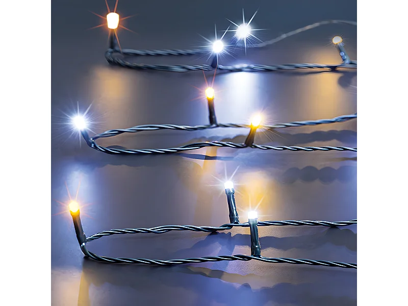 Guirlande Lumineuse Extérieur 18 m 180 LED Blanc 8 jeux de lumière
