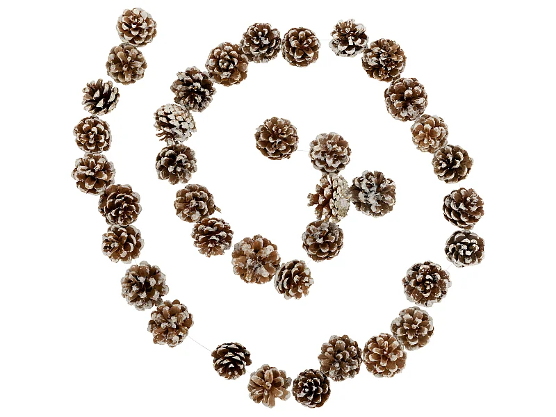 Guirlande de Noël Pommes de pin enneigées L 180 cm