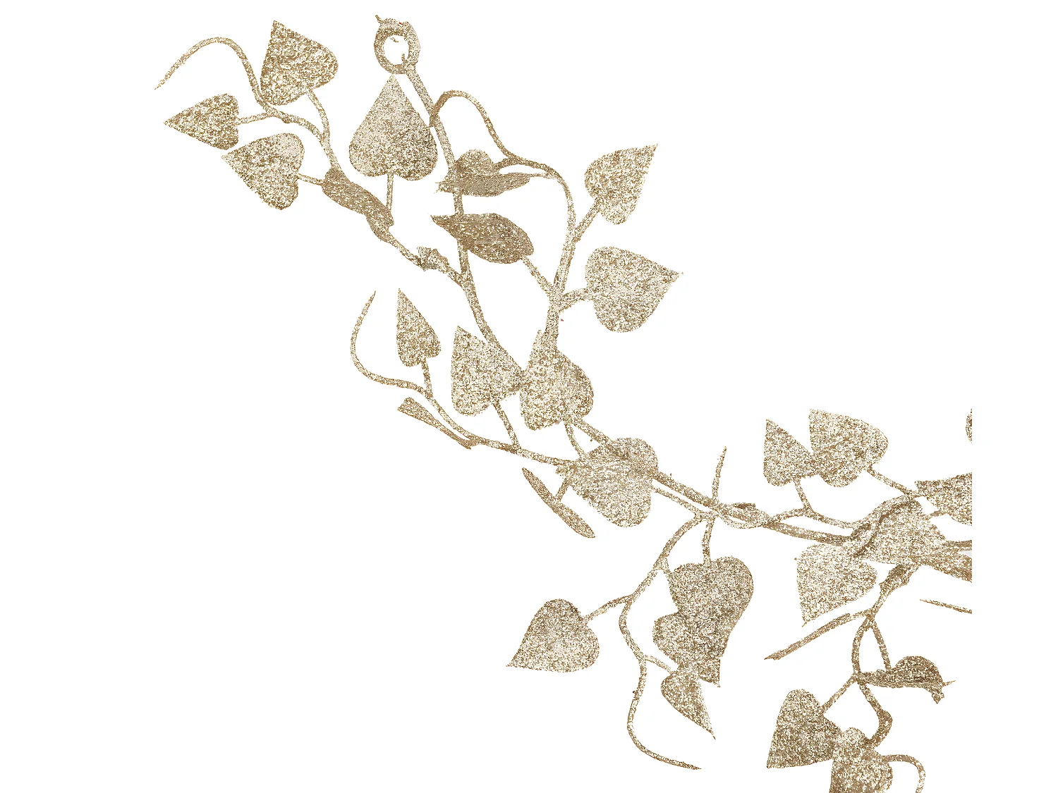 Guirlande de Noël Feuilles coloris Champagne L 180 cm