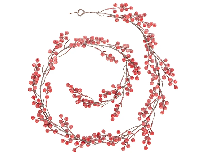 Guirlande de Noël Grappe de Baies rouges L 190 cm