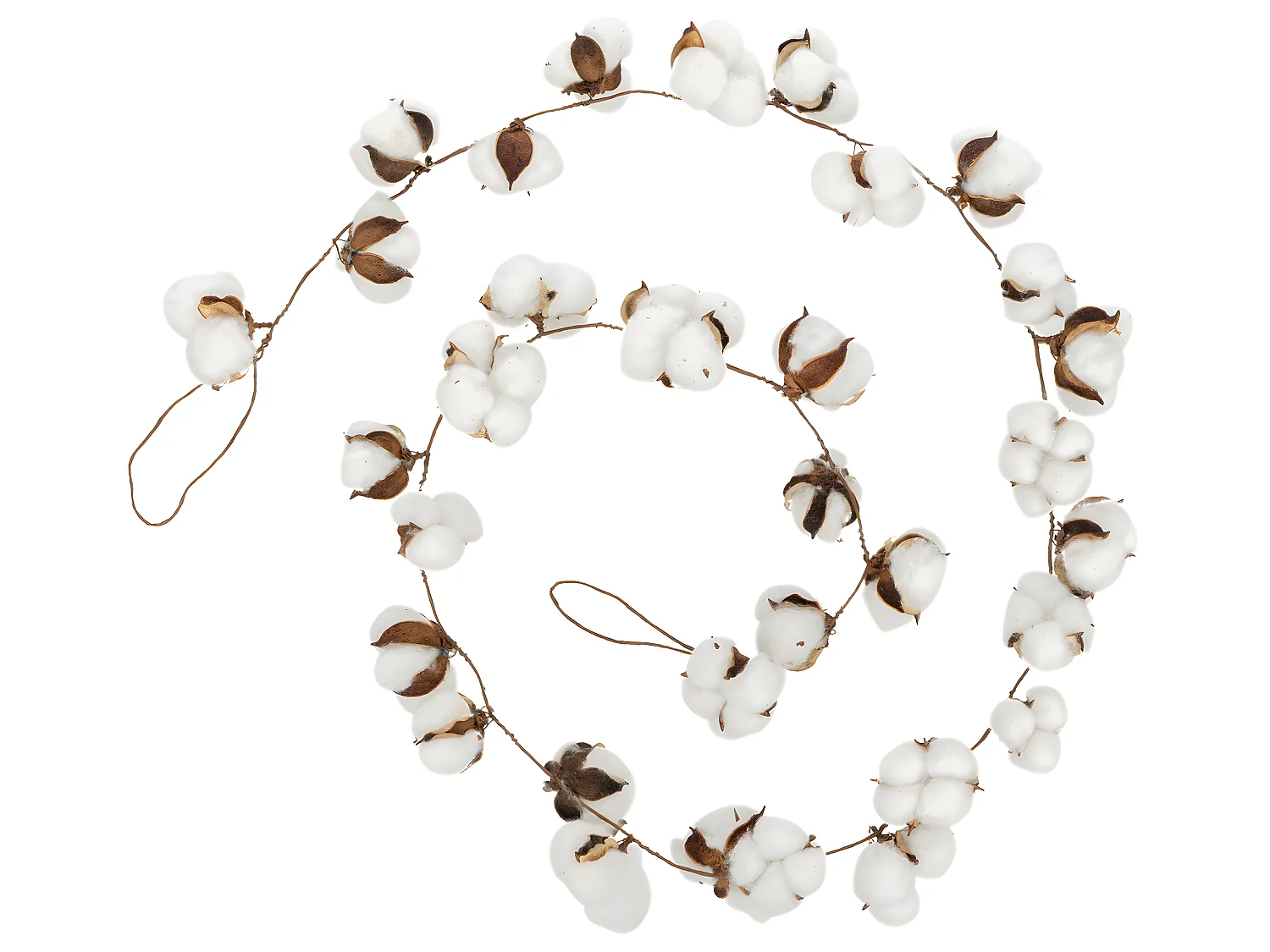 Guirlande de Noël Fleurs de Coton L 200 cm